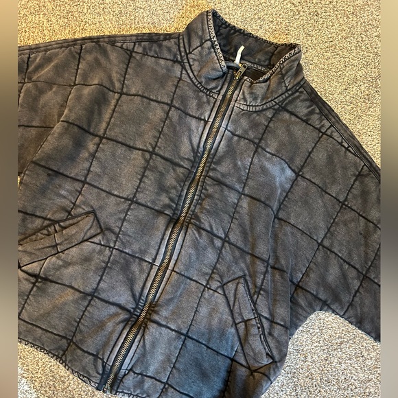 Free People Charcoal Puffer Jacket - Picture 6 of 15